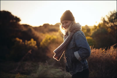 Woman in Winter Clothes